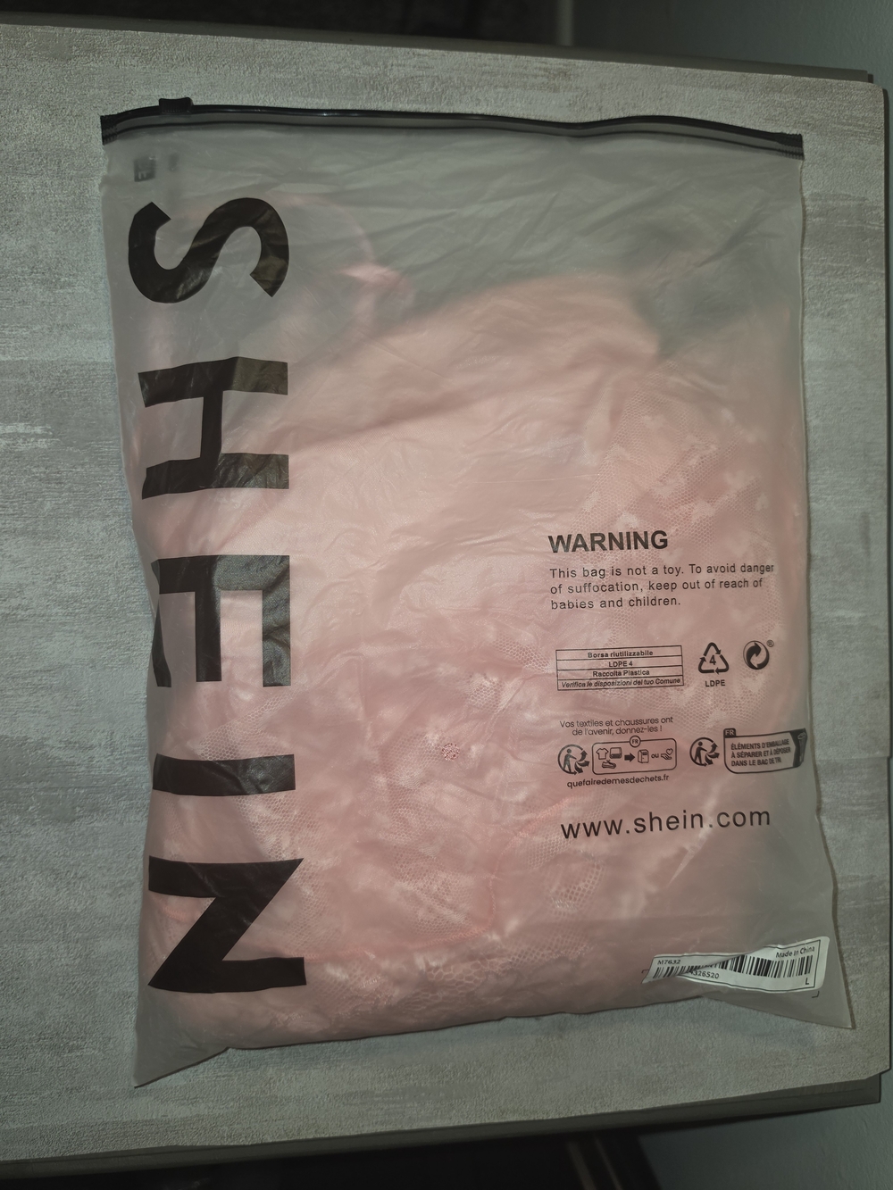 SHEIN pink short skirt with lace and ruffles – Size L